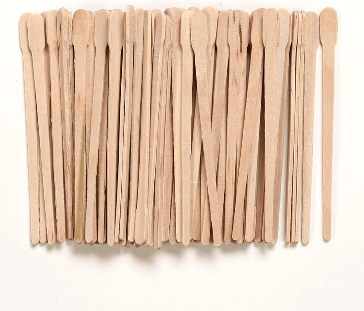 4 Style Assorted Wax Applicators - 300 Pcs Wooden Spatulas for Body, Legs, Face, Eyebrow Hair Removal or Wood Crafts