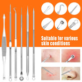 Pimple Popper Tool Kit, 15 PCS Blackhead Remover Comedone Acne Extractor Tools, Professional Sharp Stainless Skin Blemish Removal Pimple Tools with Metal Case