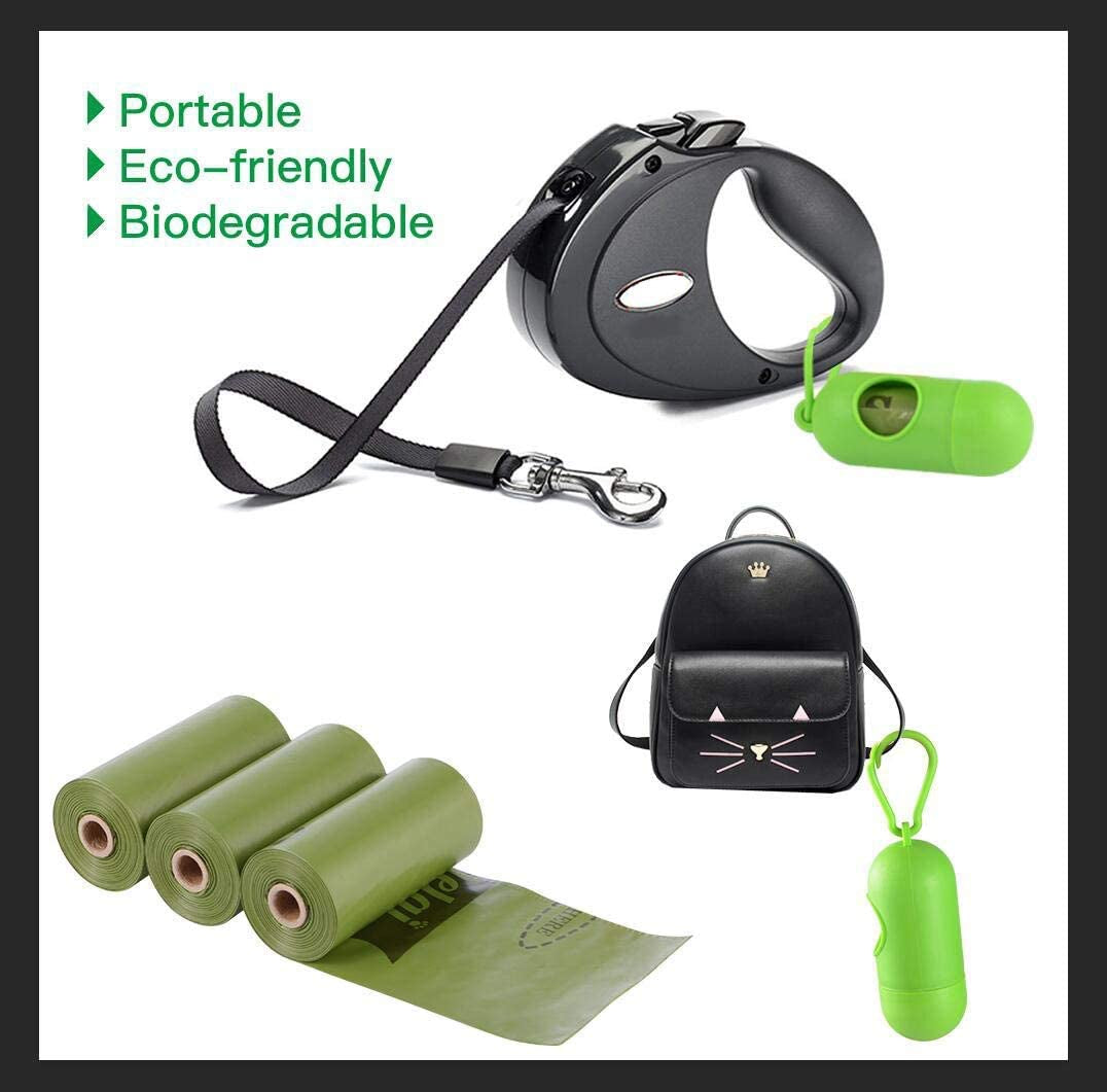 Dog Poop Bag Biodegradable Scented: Leak Proof Dog Waste Bags with 1 Dispenser, 18 Rolls Refills Poop Bags -450 Counts