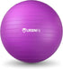 Exercise Ball - Yoga Ball in Multiple Sizes for Workout, Pregnancy, Stability - Anti-Burst Swiss Balance Ball W/Quick Pump - Fitness Ball Chair for Office, Home, Gym
