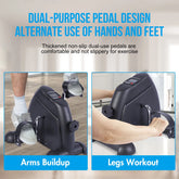 Mini Indoor Pedal Exerciser Cycle Bike Leg Arm Desk W/Lcd Display Fitness Portable Pedal Stationary Bike Home Exercise Black