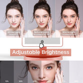 Large Lighted Vanity Makeup Mirror, 14.56 in X 8.97 In, 88 LED, 360 Rotation Touch Screen, 10X Magnification Tabletop Cosmetic Make up Mirror, Rose Gold