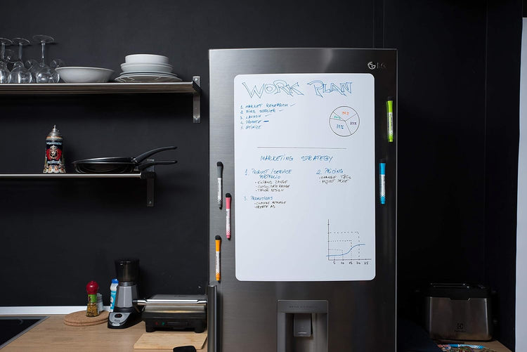 25X17 Inch Magnetic Dry Erase Board for Refrigerator - Fridge Whiteboard - Magnetic White Board