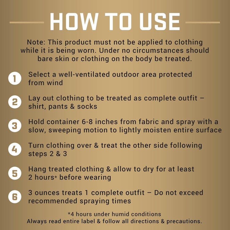 Permethrin Clothing & Gear Insect lent, Use on Outdoor Gear, Tents and Sleeping Bags, s Mosquitoes, Ticks, Mites, (Aerosol Spray), 6.5 Fl Oz (Pack of 6)