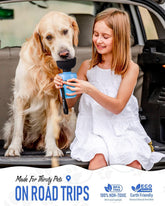 Dog Water Bottle, Portable Water Dispenser with Bowl, Leak Proof Pet Travel Squeeze Bottle, Puppy Essentials Dog Stuff Accessories for Outdoor Walking, Hiking, Camping