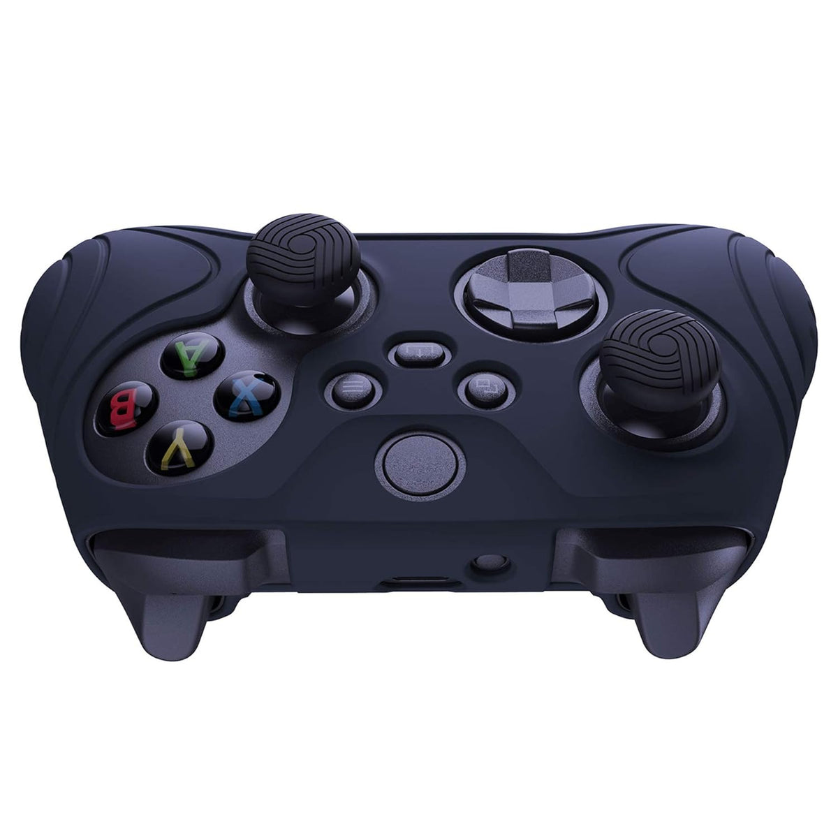 Playvital Samurai Edition Anti-Slip Controller Grip Silicone Skin for Xbox Core Controller, Ergonomic Protective Case Cover for Xbox Series S/X W/Thumb Grips - Midnight Blue