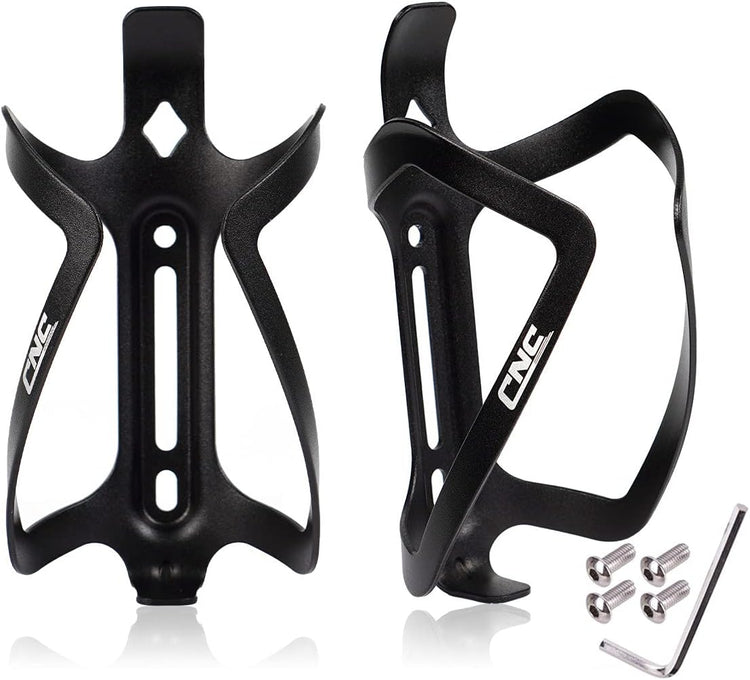 Bike Water Bottle Holder, 2-Pack Bike Water Bottle Cage for Road Bike/Mountain Bike，Black