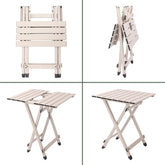 Folding Camping Table - Lightweight Aluminum Portable Picnic Table, 18.5X18.5X24.5 Inch for Cooking, Beach, Hiking, Travel, Fishing, BBQ, Indoor Outdoor Small Foldable Camp Tables
