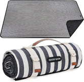 Picnic Blankets Outdoor Extra Large - Waterproof Picnic Blanket with Carry Strap | Machine Washable Picnic Mat with Sandproof Backing for Park,Grass,Hiking,Travel,Concerts,Indoor(Aegean Blue)