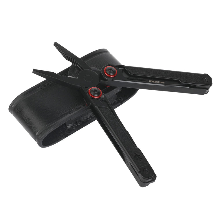 Uberall 11-In-1 Folding Mini Multi-Tool Ultra Compact with Leather Sheath, Multi-Function
