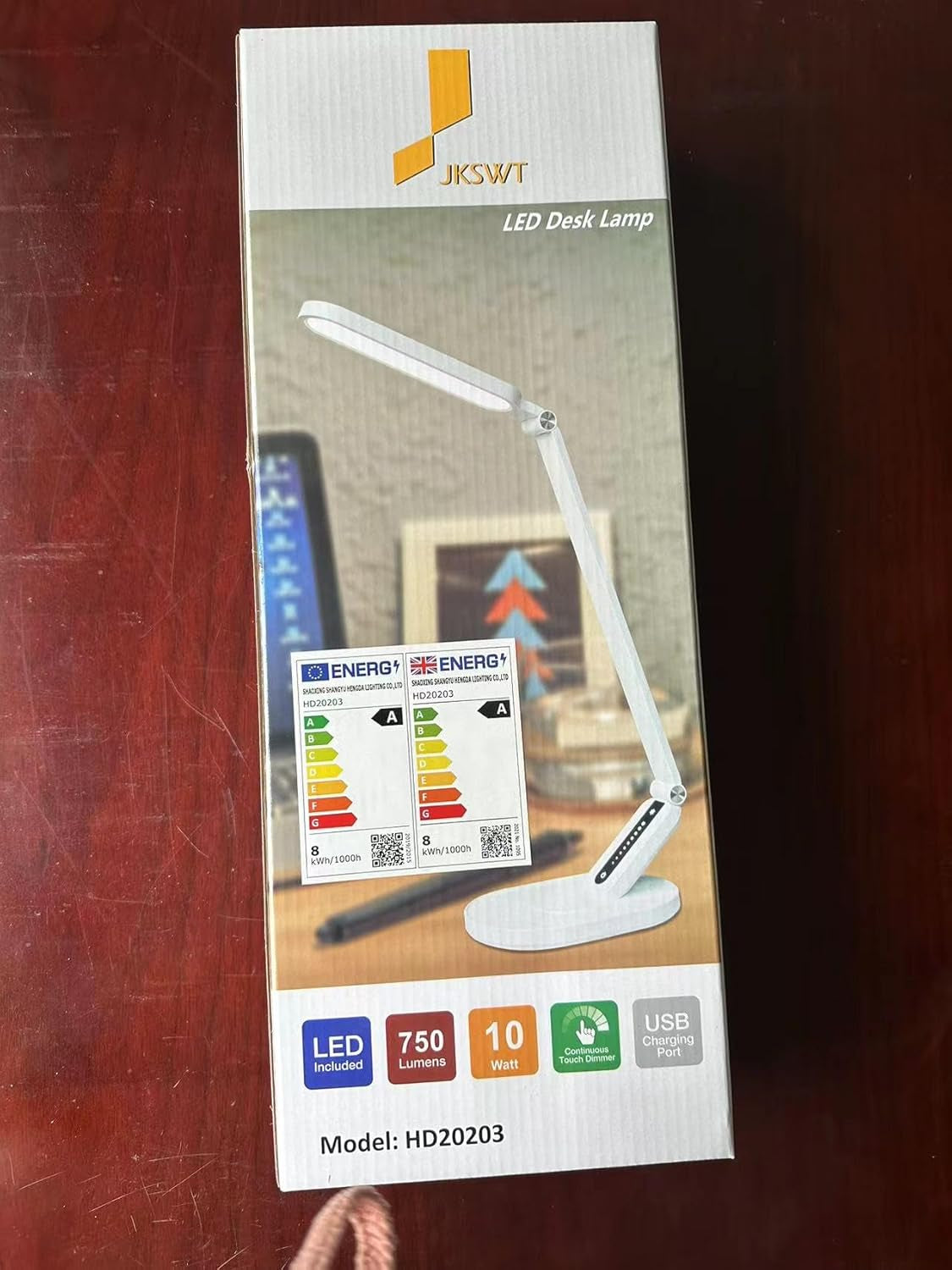 Desk Lamp, for Eye Care, Dimmable Table Lamp with 5 Colour Modes, 72 Leds with USB Charging Port, Touch Control and Memory Function, Office Lamp
