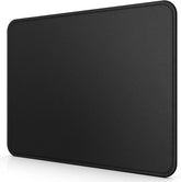 Computer Mouse Pad with Stitched Edges, Washable Mouse Mat with Superior Micro-Weave Cloth, Gaming Mouse Pad for Office & Home, Non-Slip Rubber Base, Black