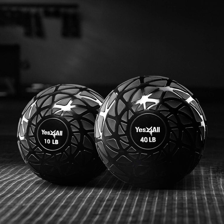 Slam Balls, 10-40Lb Weighted Ball Weight, Durable PVC Sand Filled Workout Dynamic Slam Ball for Core Strengthen