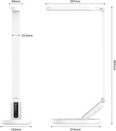 Desk Lamp, for Eye Care, Dimmable Table Lamp with 5 Colour Modes, 72 Leds with USB Charging Port, Touch Control and Memory Function, Office Lamp