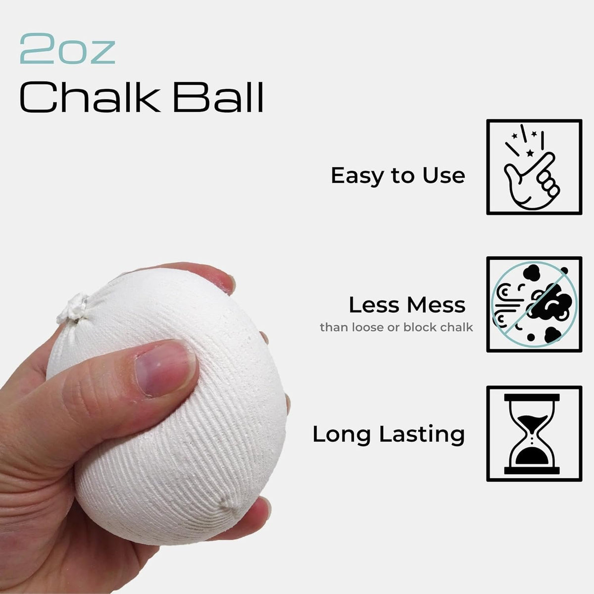 Gym Chalk Ball for Rock Climbing, Gymnastics, and Weightlifting