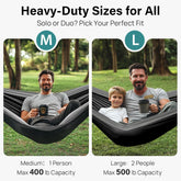 Camping Hammock, Portable Hammocks with Tree Straps & Attached Carry Bag, Camping Essentials Gear, Perfect for outside Indoor Hiking Beach Backpack Travel