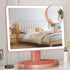 Large Lighted Vanity Makeup Mirror, 14.56 in X 8.97 In, 88 LED, 360 Rotation Touch Screen, 10X Magnification Tabletop Cosmetic Make up Mirror, Rose Gold