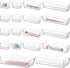 Simplesort 18-Piece Stackable Clear Drawer Organizer Set | Multi-Size Trays | Makeup Vanity Storage Bins and Office Desk Drawer Dividers | Made in USA