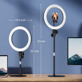 Desk Ring Light with Stand, 10.5&