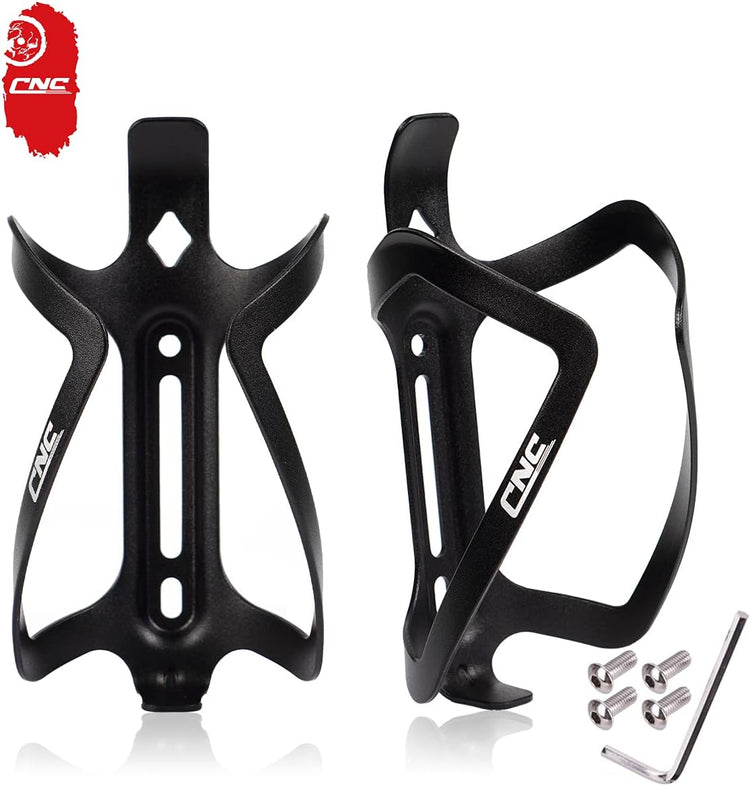 Bike Water Bottle Holder, 2-Pack Bike Water Bottle Cage for Road Bike/Mountain Bike，Black