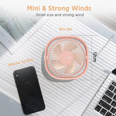 USB Small Desk Fan, Slumber Pod Fan [360°Rotatable Head &Powerful ] 3 Speeds Portable Personal Table Travel Fan for Sleeping Desk Cruise Ship Dorm Bedroom Office Office (No Battery)