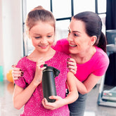 16 Oz Water Bottle Stainless Steel Double Wall Vacuum Insulated Water Bottle for School Wide Mouth Sports Bottle with Leakproof Spout Lid (Black)