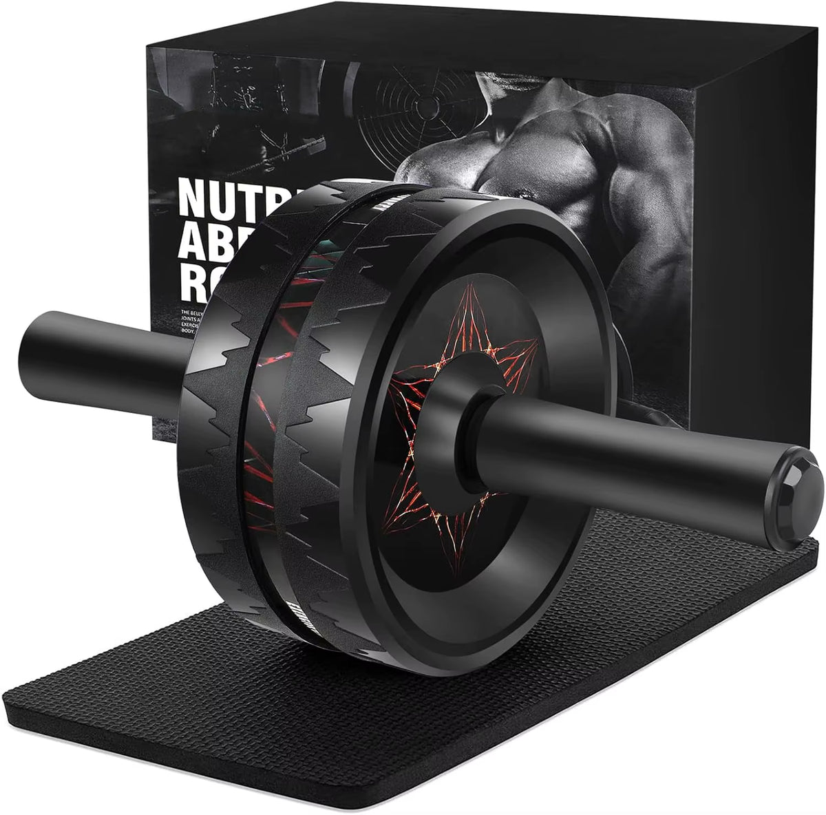 AB Roller Wheel Ab Roller for Abdominal Workout and Core Strength Training Portable Ab Wheel Roller Exercise for Men Women Fitne