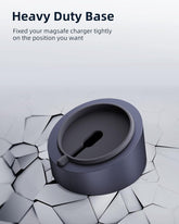 Mag- Safe Charger Stand for 25W/15W Magsafe Charger Heavy-Duty Premium Metal Holder Base Desktop Tablet Mount for Iphone 17/16 Pro /16/15 Pro/15/14/13/12 -Grey