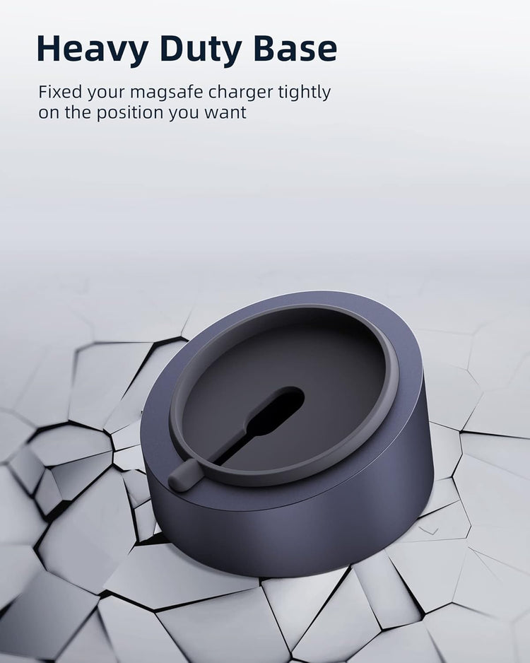 Mag- Safe Charger Stand for 25W/15W Magsafe Charger Heavy-Duty Premium Metal Holder Base Desktop Tablet Mount for Iphone 17/16 Pro /16/15 Pro/15/14/13/12 -Grey