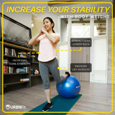 Exercise Ball - Yoga Ball in Multiple Sizes for Workout, Pregnancy, Stability - Anti-Burst Swiss Balance Ball W/Quick Pump - Fitness Ball Chair for Office, Home, Gym