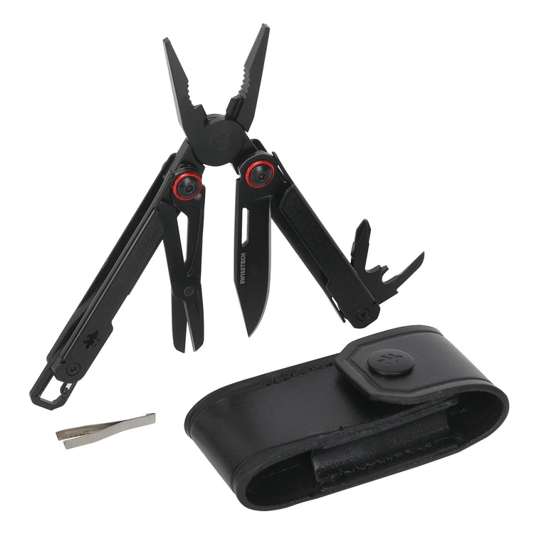 Uberall 11-In-1 Folding Mini Multi-Tool Ultra Compact with Leather Sheath, Multi-Function