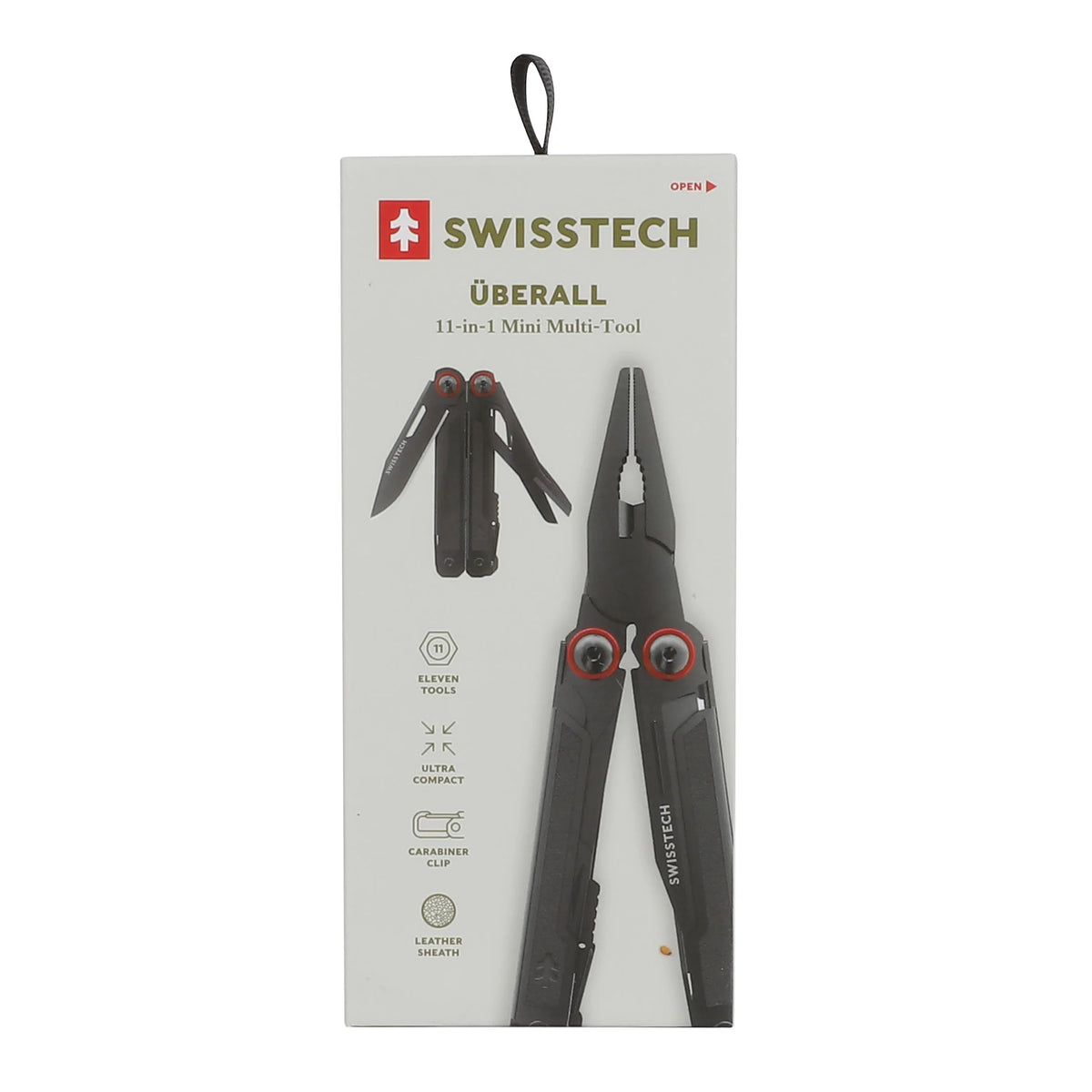 Uberall 11-In-1 Folding Mini Multi-Tool Ultra Compact with Leather Sheath, Multi-Function