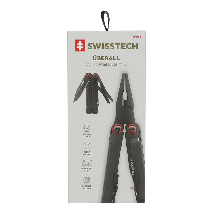 Uberall 11-In-1 Folding Mini Multi-Tool Ultra Compact with Leather Sheath, Multi-Function
