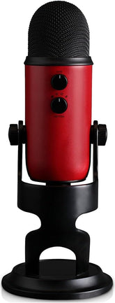 Yeti USB Mic,  VO!CE Software, 4 Pickup Patterns, Headphone Output & Volume Control, Plug & Play, Satin Red