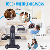 Mini Indoor Pedal Exerciser Cycle Bike Leg Arm Desk W/Lcd Display Fitness Portable Pedal Stationary Bike Home Exercise Black