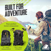 Trekking Poles - Lightweight, Collapsible Hiking Poles for Snowshoe & Backpacking Gear - Pair of 2 Walking Sticks for Hiking, 7075 Aluminum with Cork Grip