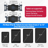 Retail Kiosk Ipad Stand, 360° Rotating Commercial POS Tablet Stand, Fits 6"-13" (Screens) Ipad Mini Pro-Business Swivel Tablet Holder, for Store Office Reception Kitchen Desktop (Black)
