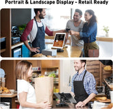 Retail Kiosk Ipad Stand, 360° Rotating Commercial POS Tablet Stand, Fits 6"-13" (Screens) Ipad Mini Pro-Business Swivel Tablet Holder, for Store Office Reception Kitchen Desktop (Black)