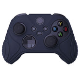 Playvital Samurai Edition Anti-Slip Controller Grip Silicone Skin for Xbox Core Controller, Ergonomic Protective Case Cover for Xbox Series S/X W/Thumb Grips - Midnight Blue