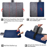 Large Waterproof Outdoor Blanket, Soft Warm Windproof Stadium Blanket with Sherpa Fleece and Foldable for Outdoor Sport, Baseball, Football, Beach, Concerts, Car