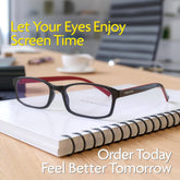 Blue Light Reading Glasses for Men and Women, Anti-Glare for Computer Use with Clear Lens 0.5 Diopters